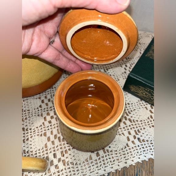 💛 VINTAGE BEAUCE CERAMIC SET – MUSTARD GLAZE – 7 PCS - Picture 8 of 9